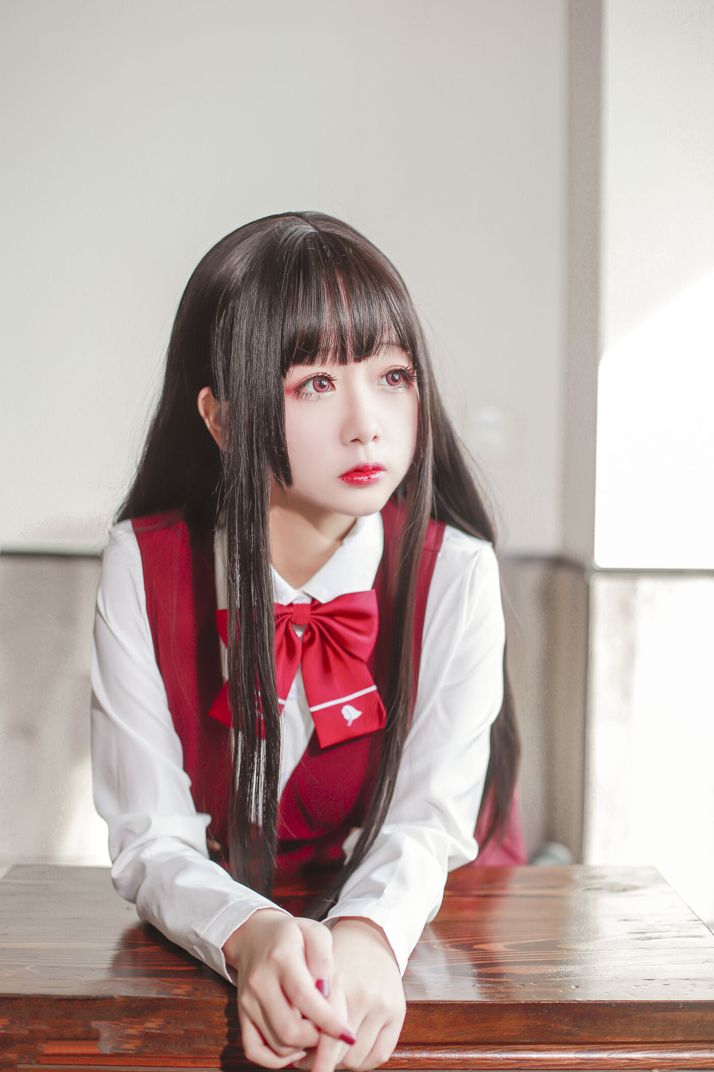 日奈娇 NO.037 JK少女红裙 [28P]插图1